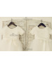 Short Sleeves Ivory Rosette Tulle Flower Girl Dress Short Sleeves Ivory Rosette Tulle Flower Girl Dress